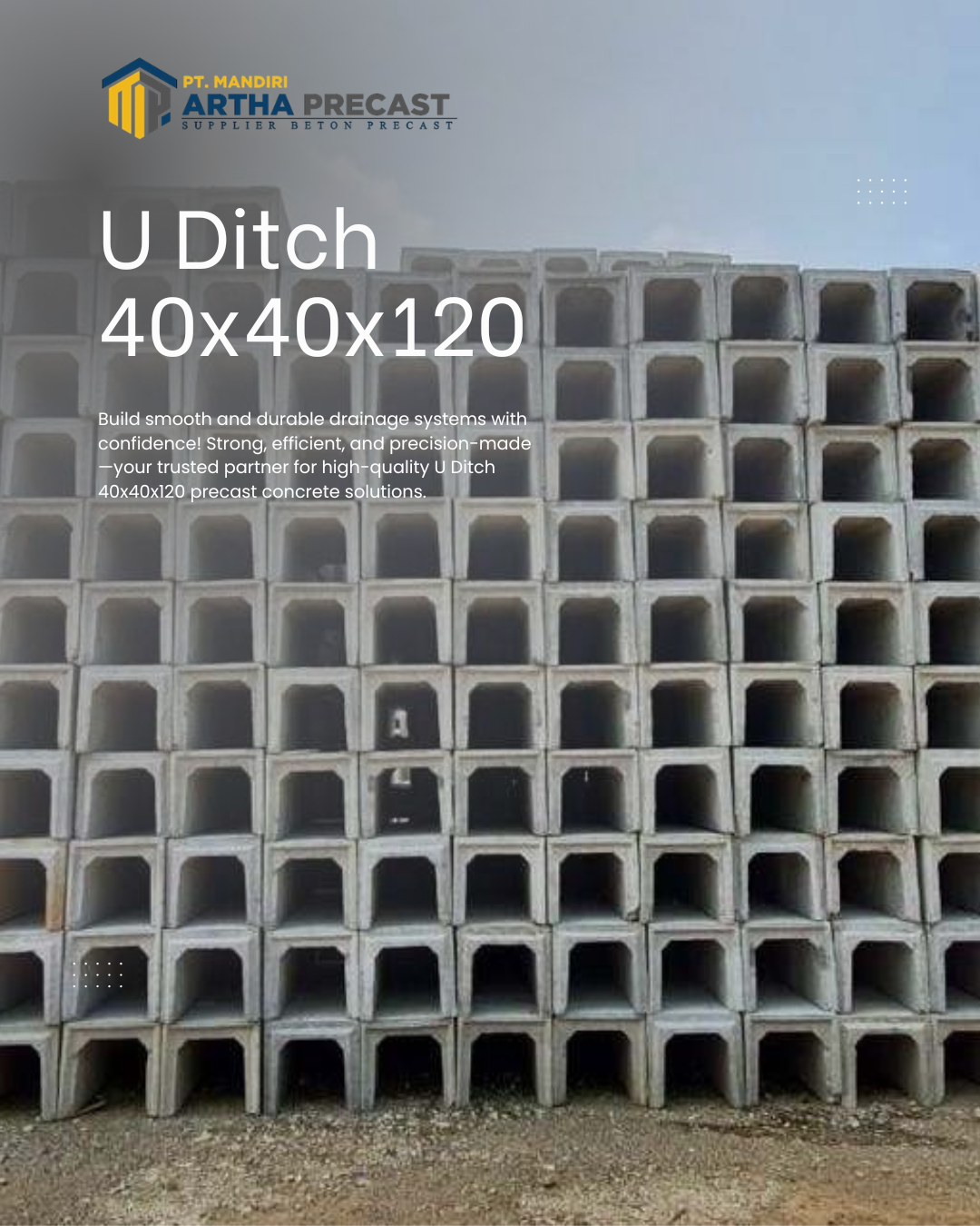 harga u ditch 40x40x120
