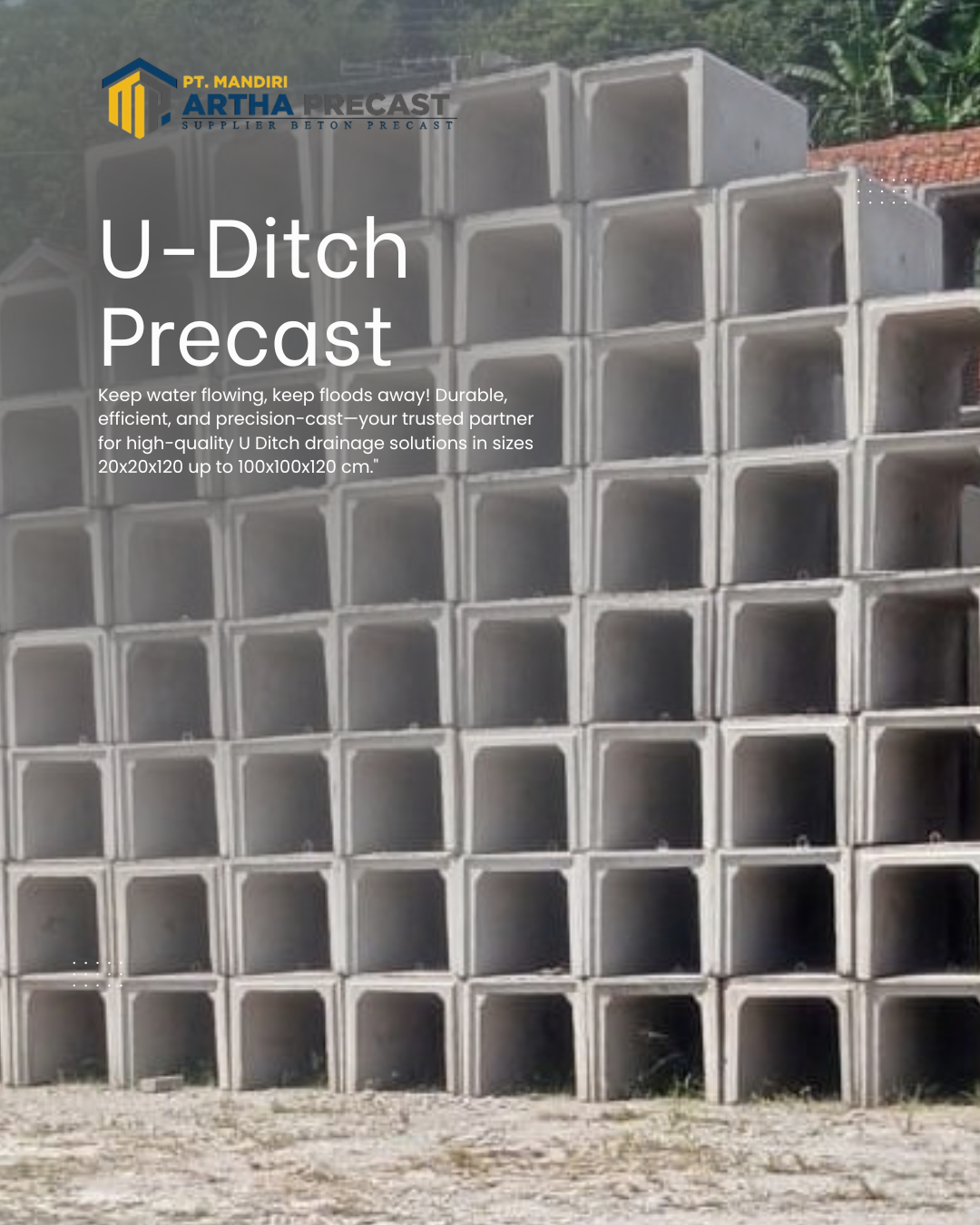 harga drainase u-ditch material